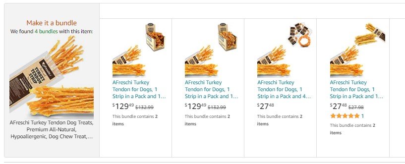 Amazon Virtual Bundles Example