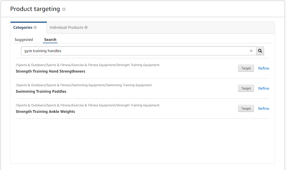 Category Targeting