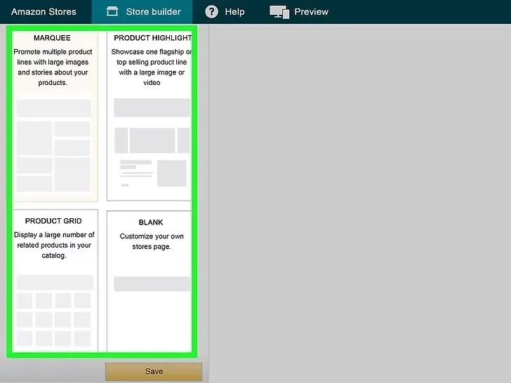 Select a Homepage Template 