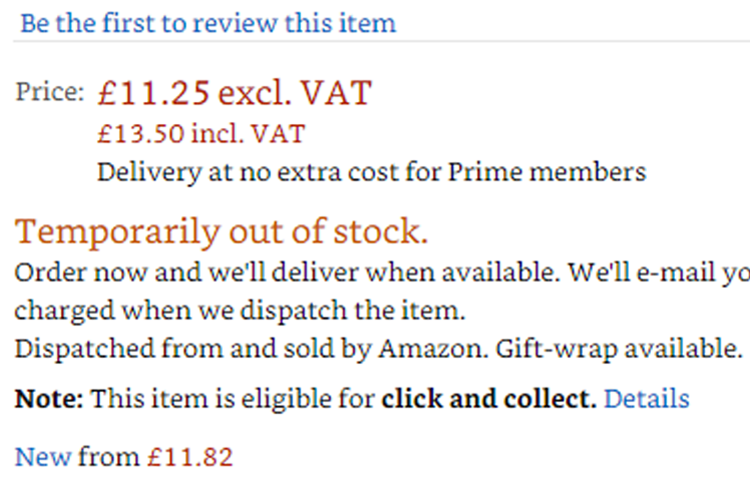 Running Out Of Stock