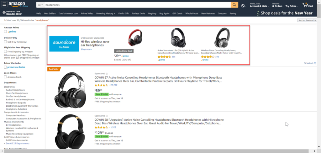Leverage Store spotlight ads