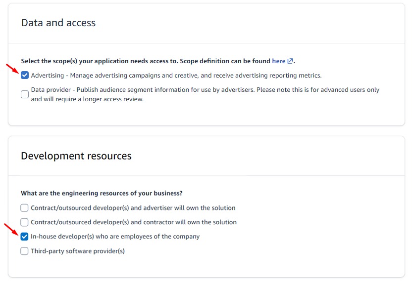Apply for Amazon Ads API access