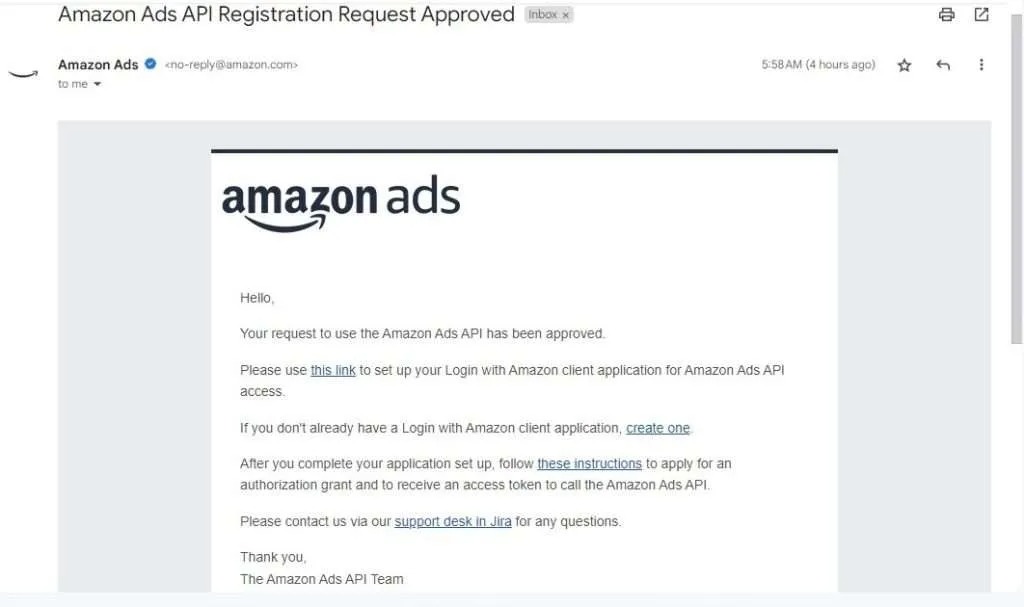 Assign API Access to your LwA Application