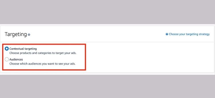 Choose targeting options