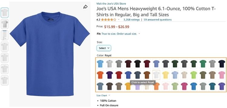 Creating Separate Listings For Each Product Variation