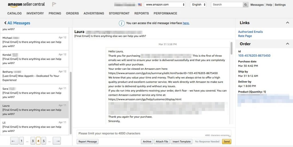 Follow Up with Buyers via Amazon Messaging