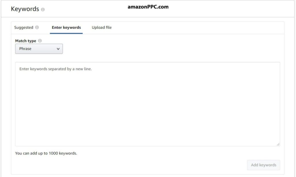 Step 5: Select your Keywords (for Manual Targeting)