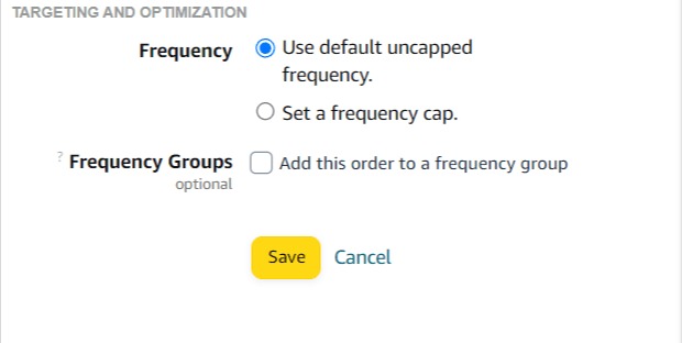 Set Frequency Caps