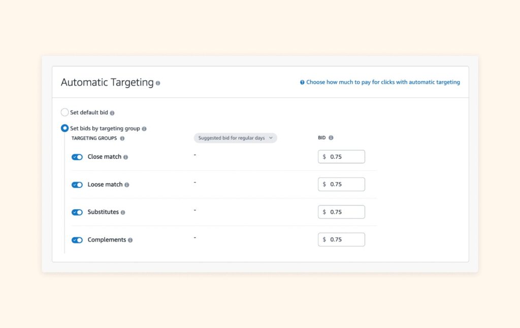 Step 8: Set your Bid Amount 2
