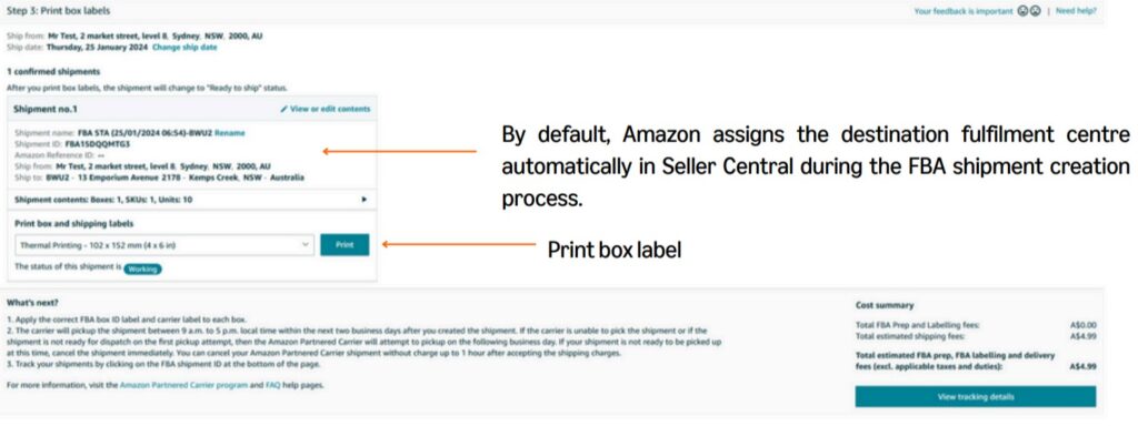 Step 1. Create the labels in Seller Central 1