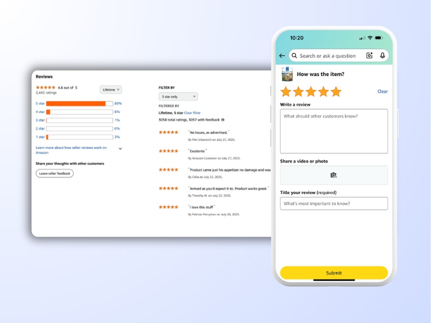 Customer reviews and ratings