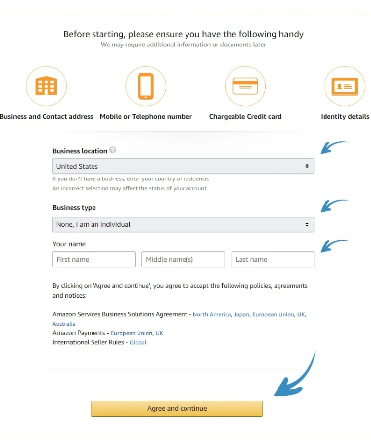 Step 3: Provide your business information