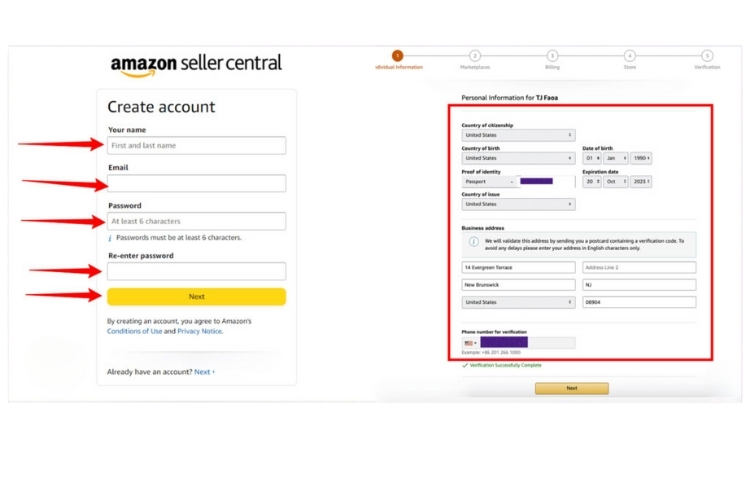 Set Up Amazon Seller Account