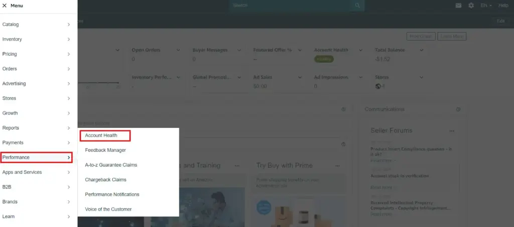How to Access the Amazon Account Health Dashboard?
