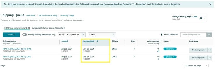 Confirm delivery status