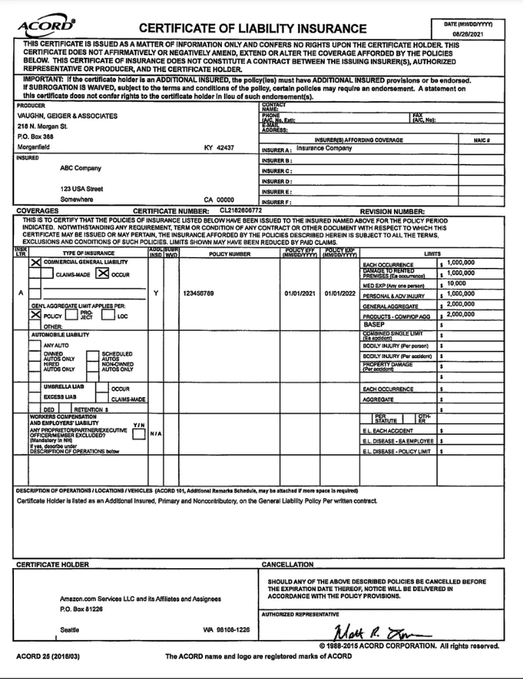 Seller Account Requirements