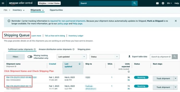 Step 1: Create A Shipping Plan For Amazon FBA