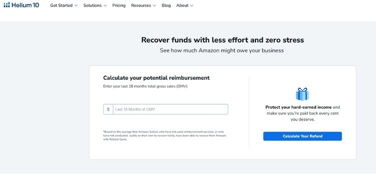 Helium 10 (Refund Genie)