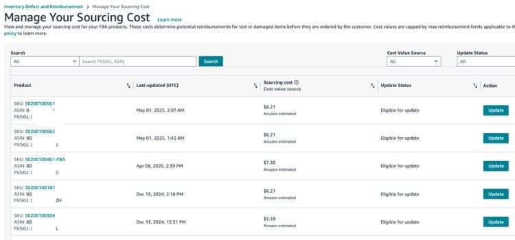 Manufacturing Cost-Based Reimbursements