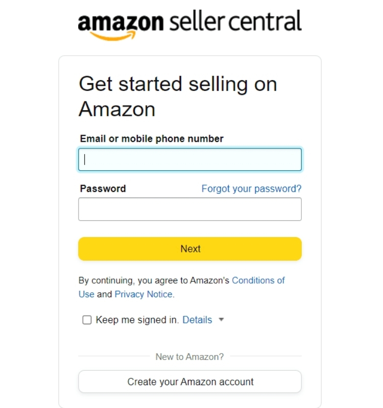 Step 1. Create Your Amazon Seller Account