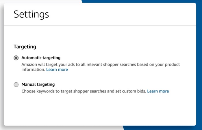 Step 2: Choose Your Targeting Type