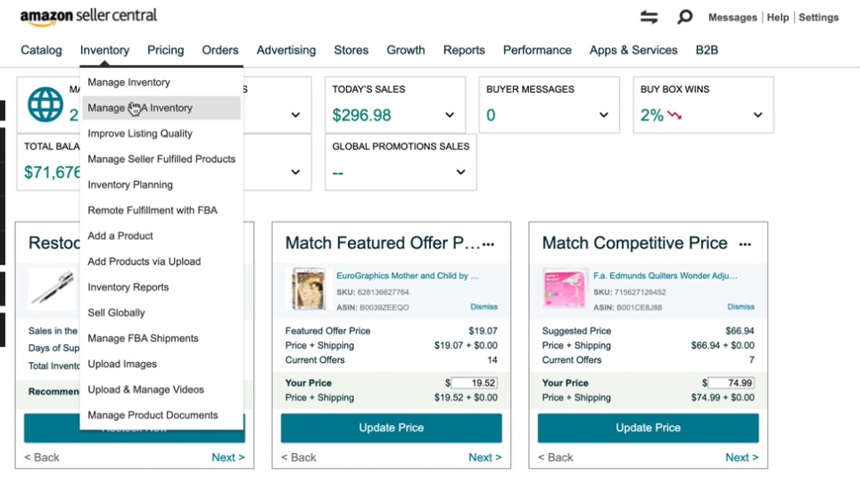Step 3: FBA Inventory Preparation and Shipping