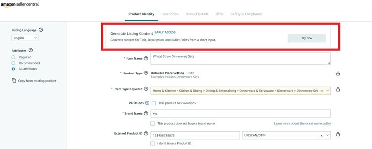 Information Required To List A Product On Amazon