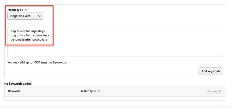 Not Using Negative Keywords Effectively