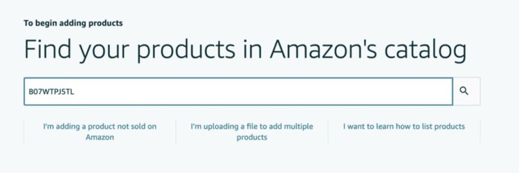 Step 1: Navigate to the Add Products Section and Search for Your ASIN