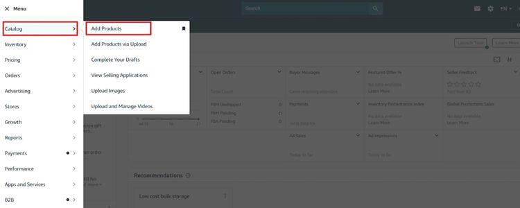 Step 1: Open The Add Products Page In Seller Central