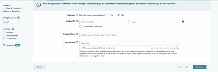 Step 3: Complete All Required Product Details