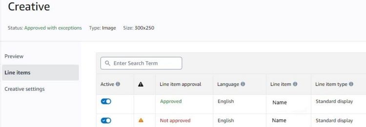 Step 3: Set Up Line Items