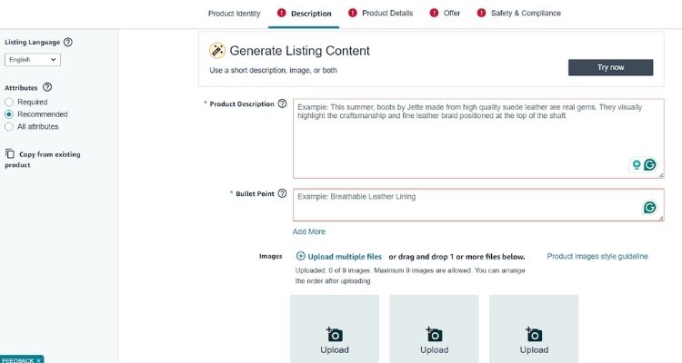 Step 4: Add Your Product Content And Images