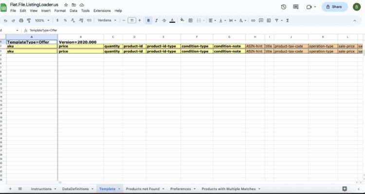 Step 4: Input Your Product Data into the Template