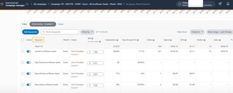 Step 5: Analyze Your Keyword Targeting