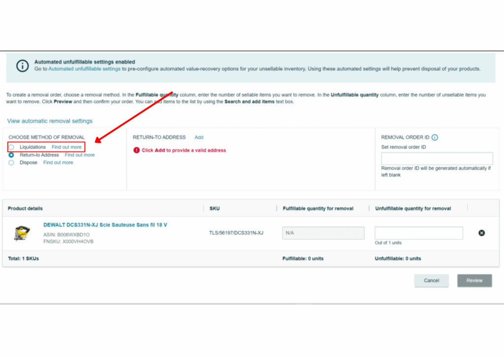 Disposing of Stock Eligible for Liquidation