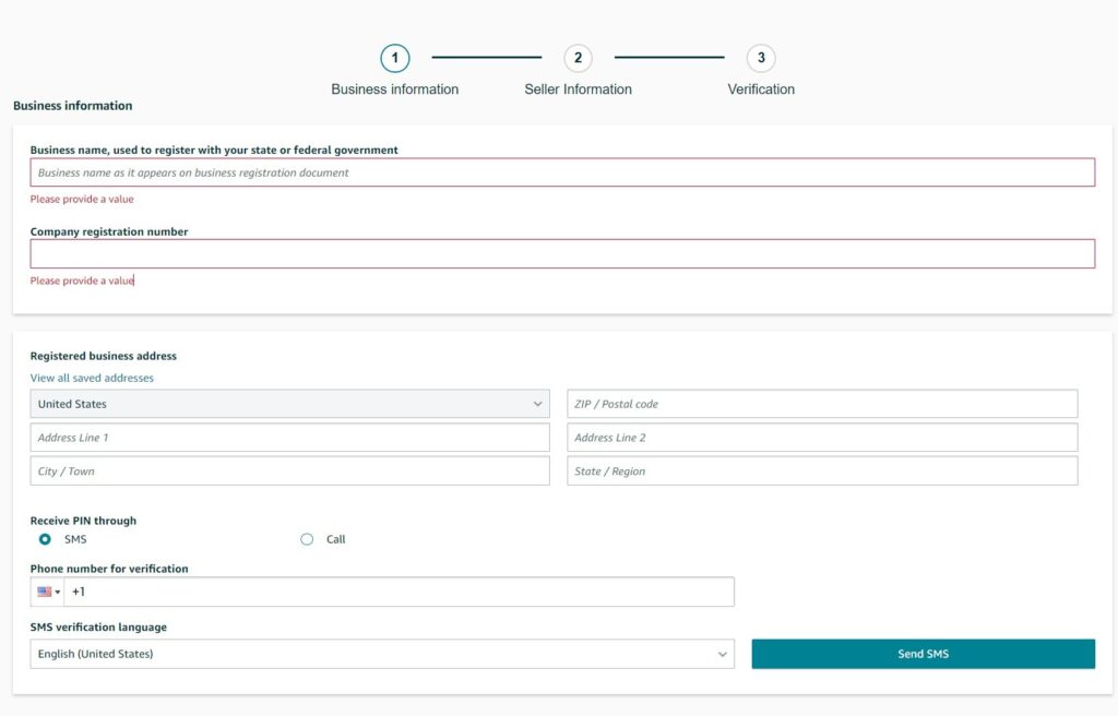 Step 2: Enter Personal & Business Information