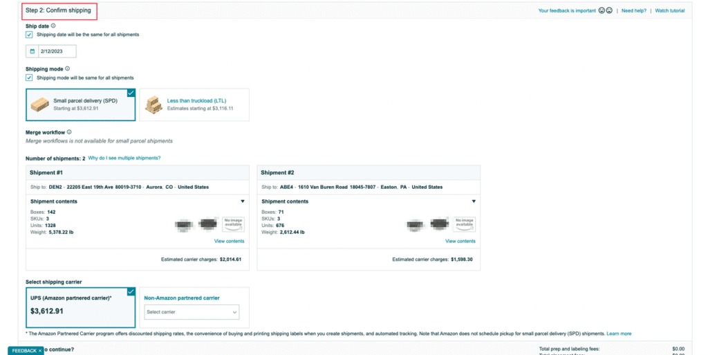 Step 4: Confirm Shipping Details