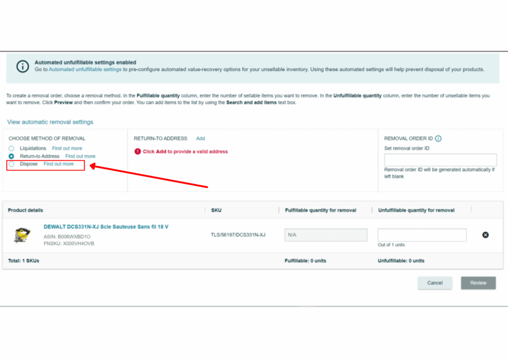 What are Amazon FBA Disposal Fees?