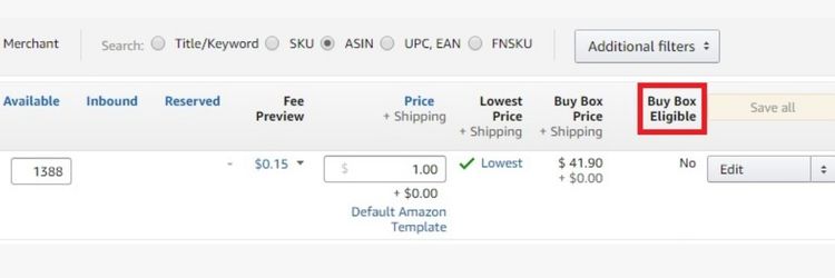 Buy Box Eligibility & Winning Status