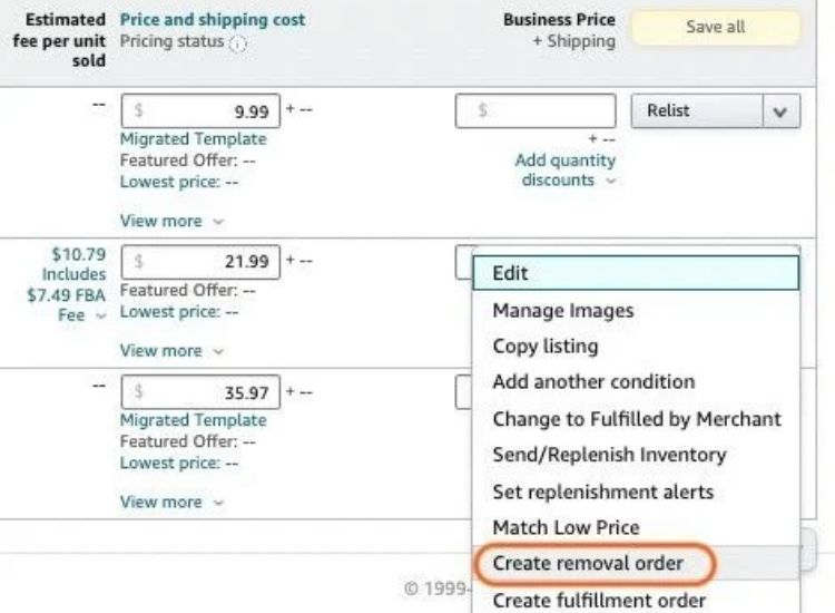Step 2: Create the Removal Order