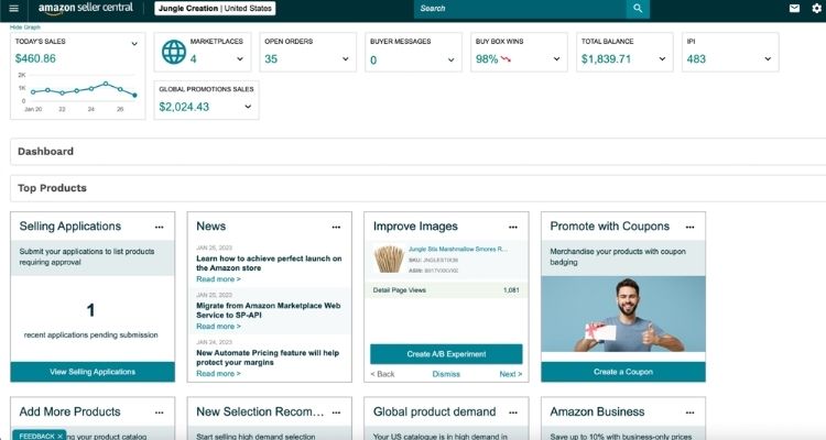 Understanding the Dashboard Layout