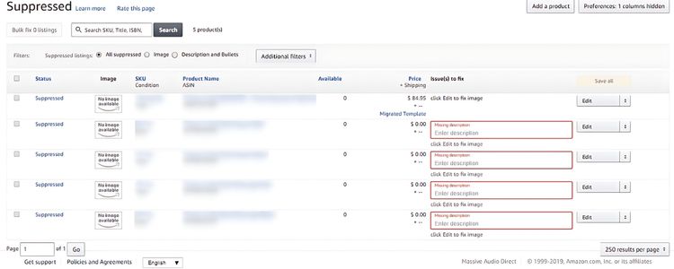 How To Find Suppressed Listings In Your Account