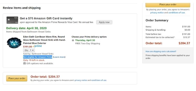 New Seller Or Not Prime Eligible