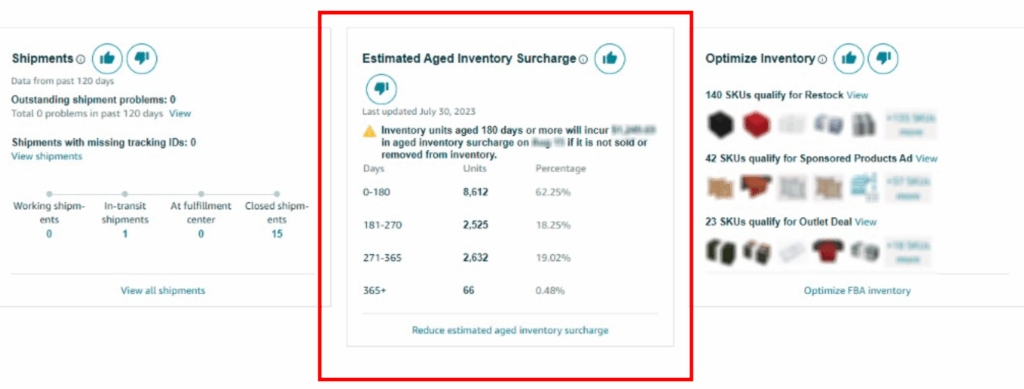 Inventory Management Surcharges