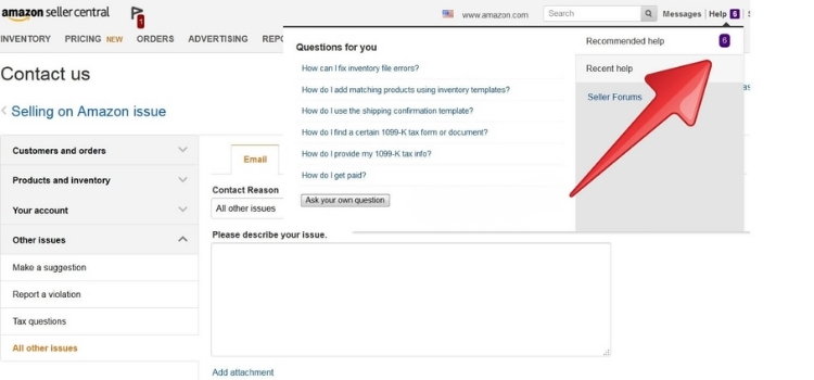 Contact Amazon Seller Support