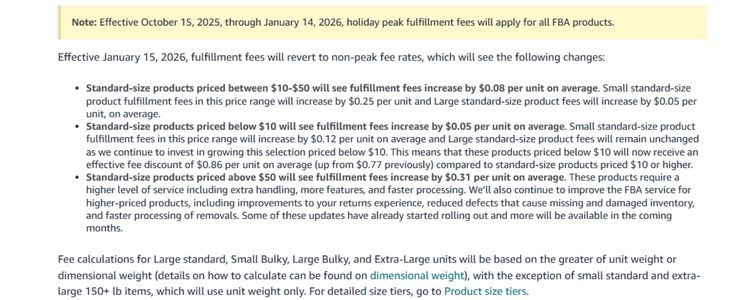 Low-Price FBA Fees
