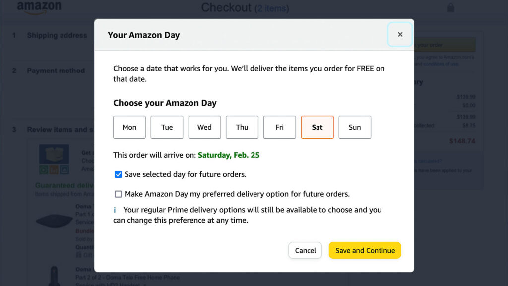 Utilizing Amazon Day for Better Consolidation