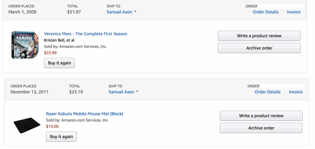 testing amazon products